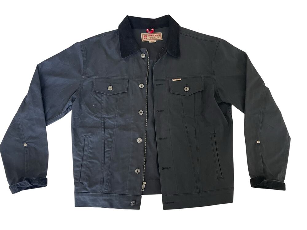 Iron and Resin Rambler Jacket Waxed Canvas Made in USA Black Medium
